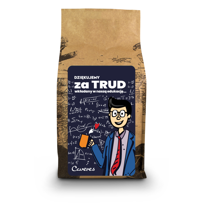 Caveres kawa na prezent dla nauczyciela, kawowy prezent - Brazylia 50% Arabica 50% Robusta